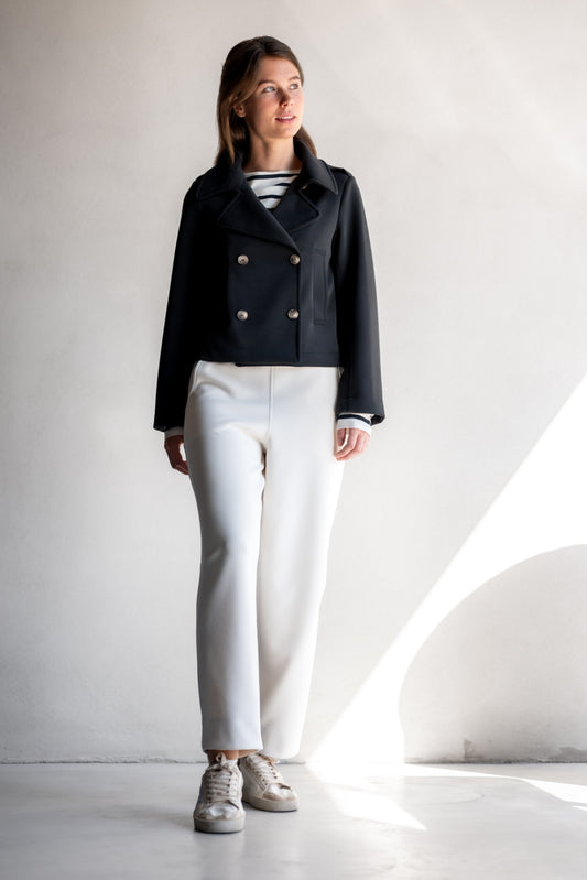 Bernie Cupro Sweat Cropped Coat